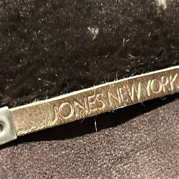 Vintage JONES NEW YORK Faux Suede Fur Lined Penny Lane Jacket Chocolate Brown - Picture 10 of 13